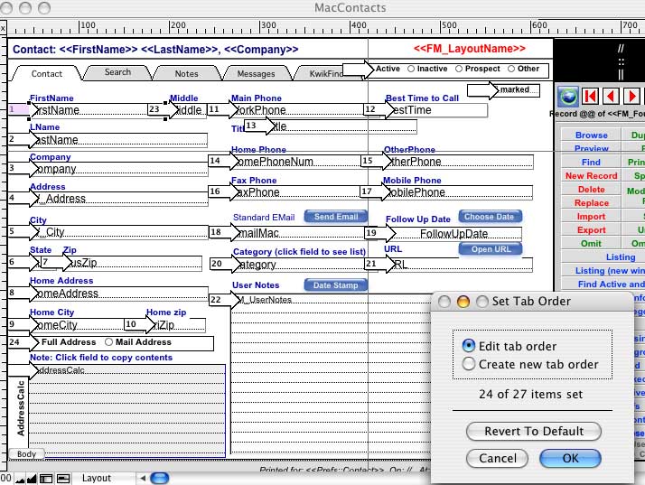 tab order