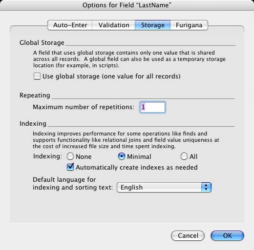 indexing